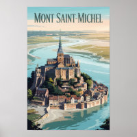 Mont-Saint-Michel Frankreich Illustration Reise Ku
