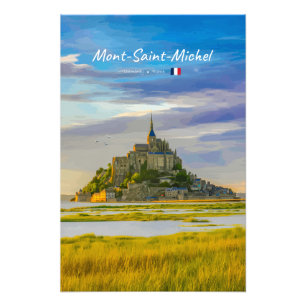 Mont-Saint-Michel, Frankreich - Mittelalterliche A Fotodruck
