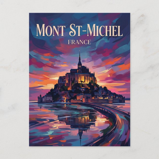 Mont Saint-Michel Frankreich Postkarte (Vorderseite)