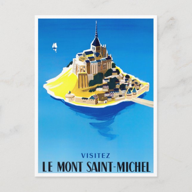 Mont Saint Michel Frankreich Weinroute Postkarte (Vorderseite)