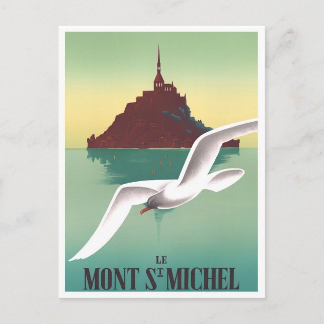 Mont Saint Michel Frankreich Weinroute Postkarte (Vorderseite)