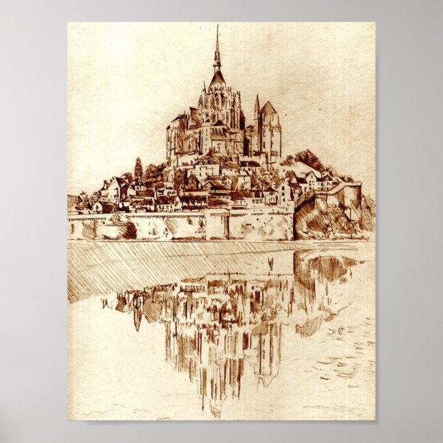 Mont Saint Michel Monastary Poster (Vorne)