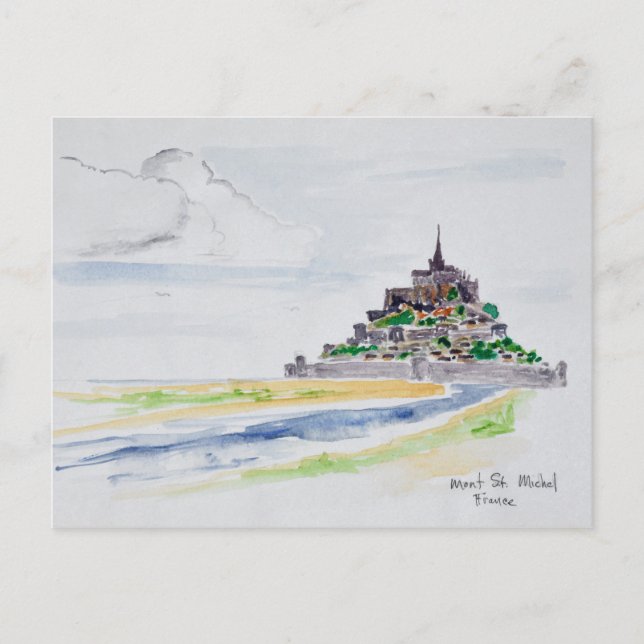 Mont Saint-Michel, Normandie, Frankreich Postkarte (Vorderseite)