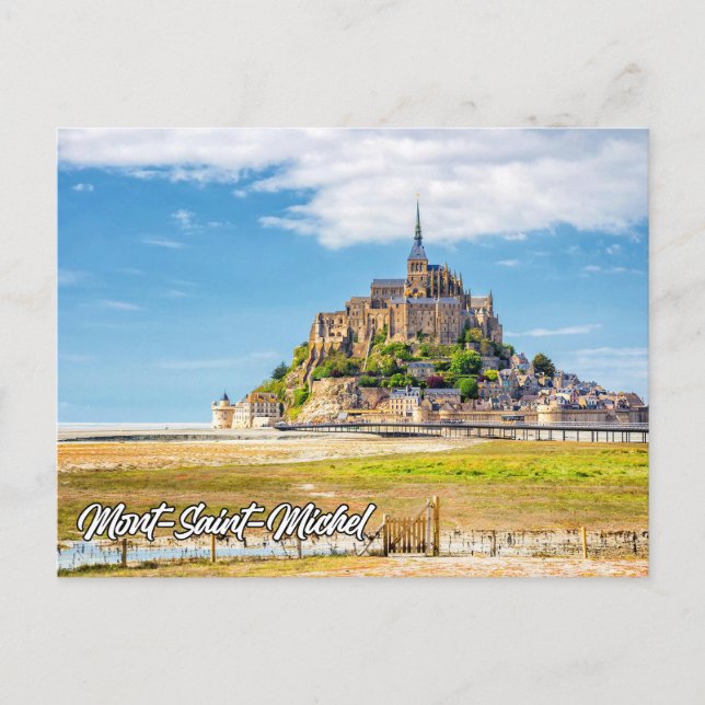 Mont-Saint-Michel, Normandie, Frankreich Postkarte (Vorderseite)