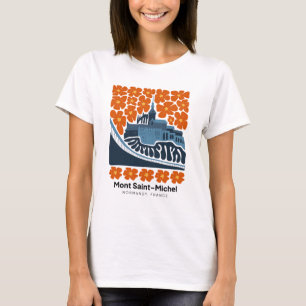 Mont Saint Michel Normandie Frankreich Reisen T-Shirt