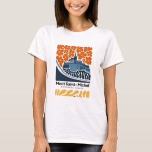 Mont Saint Michel Normandie Frankreich Reisen T-Shirt