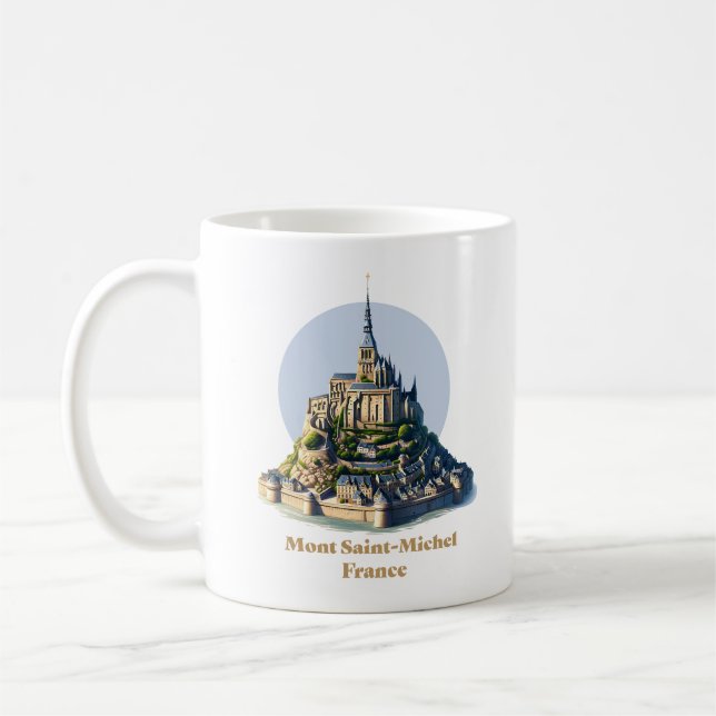 Mont Saint-Michel Normandy Frankreich Kaffeetasse (Links)