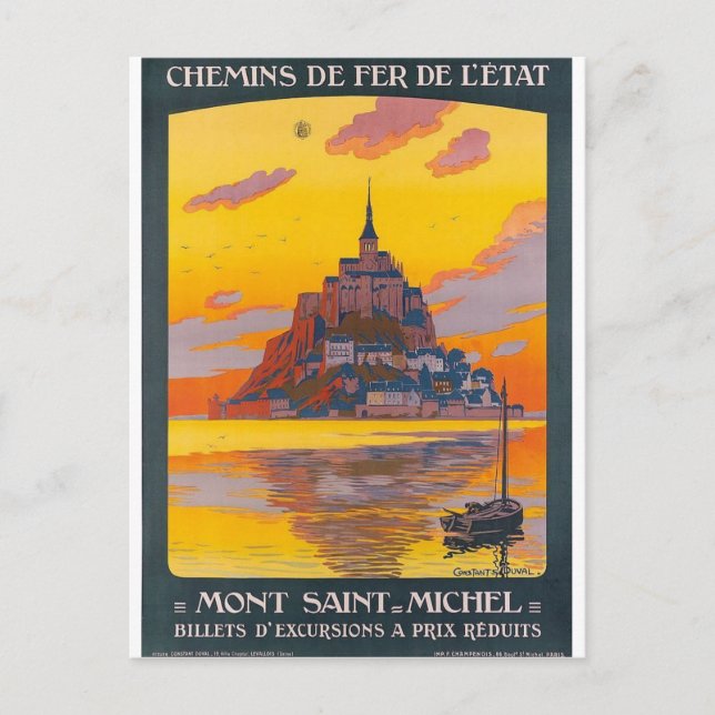 Mont-Saint-Michel Postkarte (Vorderseite)