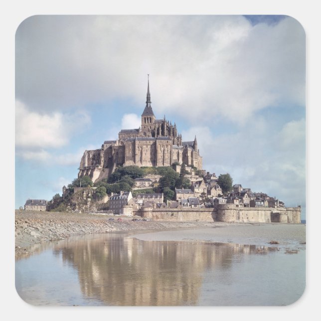Mont Saint-Michel Quadratischer Aufkleber (Vorderseite)