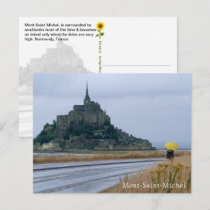 Mont-Saint-Michel Regentag, Normandie, Frankreich Postkarte