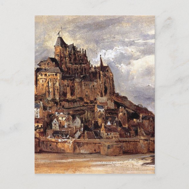 Mont Saint-Michel von Theodore Rousseau Postkarte (Vorderseite)