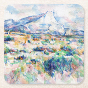 Mont Sainte-Victoire, Paul Cezanne Rechteckiger Pappuntersetzer