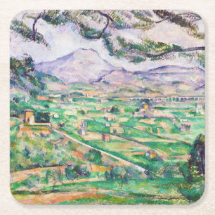 Mont Sainte-Victoire, Paul Cezanne Rechteckiger Pappuntersetzer