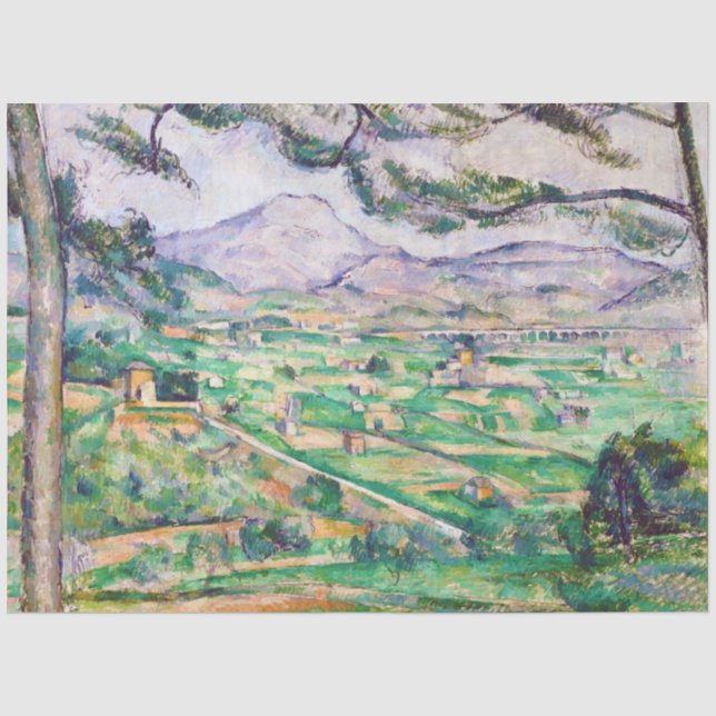 Mont Sainte-Victoire, Paul Cezanne Seidenpapier (Vorderseite)