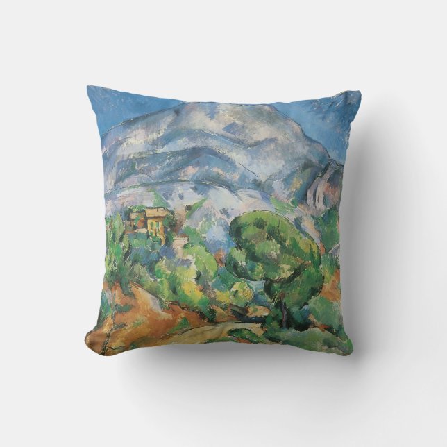Mont Sainte Victoire über Tholonet, Paul Cezanne Kissen (Vorderseite)