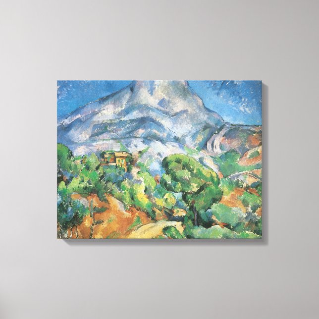 Mont Sainte Victoire über Tholonet, Paul Cezanne Leinwanddruck (Vorderseite)
