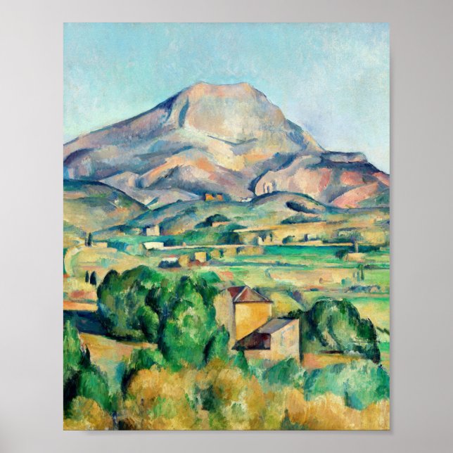 Mont Sainte-Victoire von Paul Cézanne Poster (Vorne)