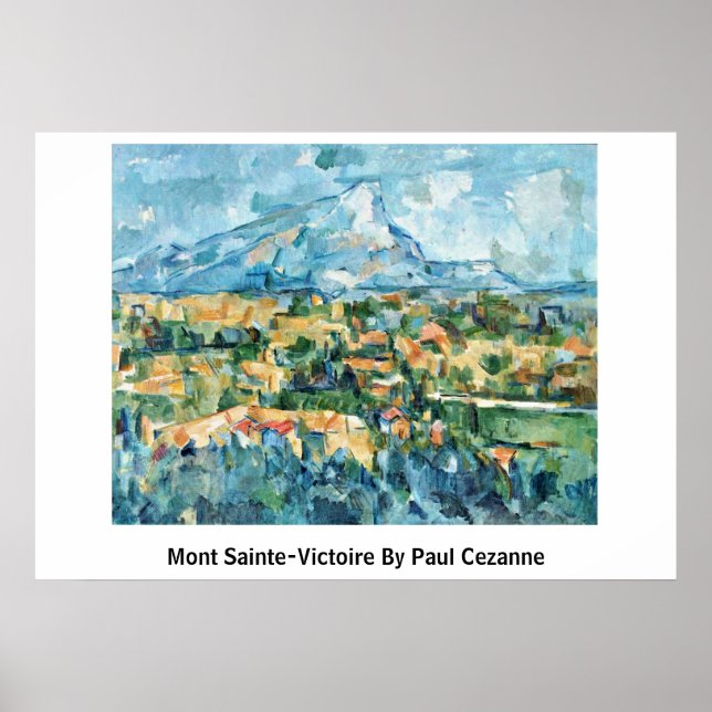 Mont Sainte-Victoire von Paul Cezanne Poster (Vorne)