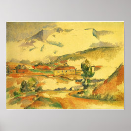Mont Sainte Victoire von Paul Cezanne, Vintag Art Poster