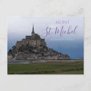 Mont St. Michel Frankreich Postcard Festung Norman Postkarte