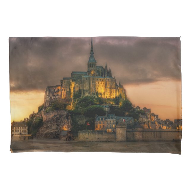 Mont St Michel Island Kirche Normandie Kissenbezug (Vorderseite)