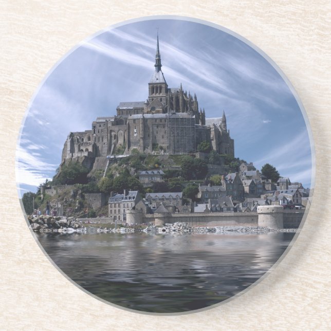 Mont St Michel Kirche Normandie Getränkeuntersetzer (Vorne)