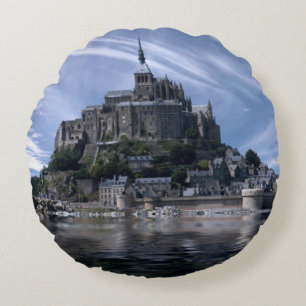 Mont St Michel Kirche Normandie Rundes Kissen
