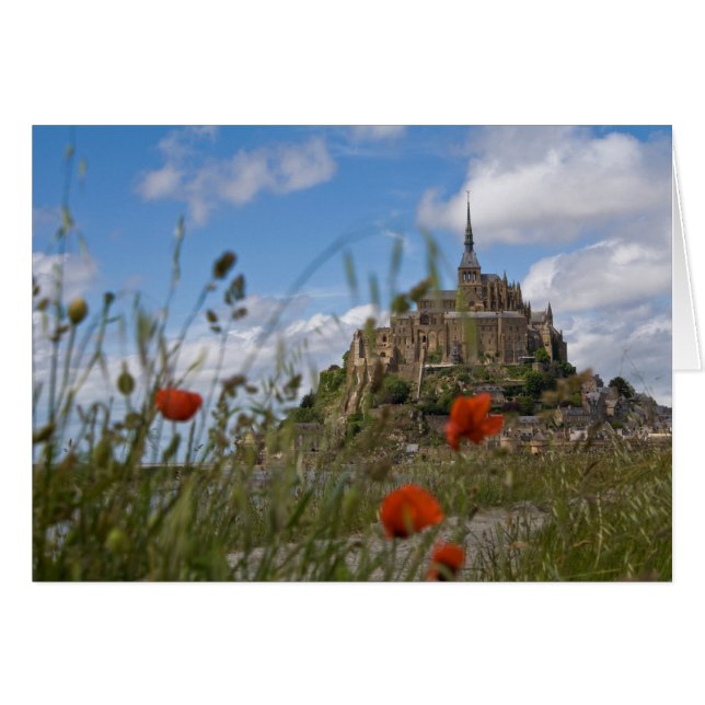 Mont St Michele à travers les pavots (Devant horizontal)