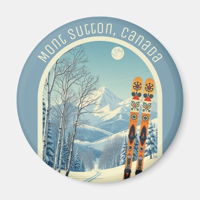 Mont Sutton Quebec Kanada Ski-Souvenir  Magnet (Vorne)