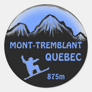 Mont Tremblant Autocollants d'art en snowboard ble
