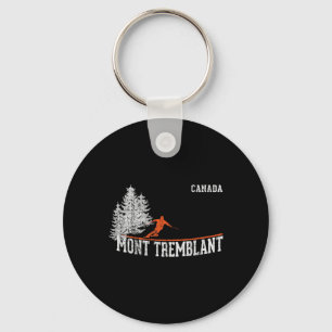 Mont Tremblant Kanada im Stil der 80er Jahre. Alte Schlüsselanhänger