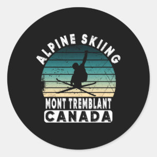 Mont Tremblant Kanada Skigebiet Quebec Skifahren S Runder Aufkleber