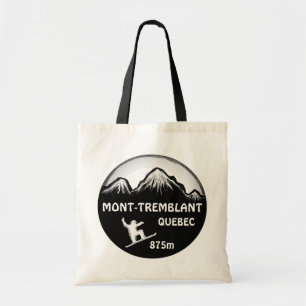 Mont Tremblant Quebec Black Snowboard Art Tasche