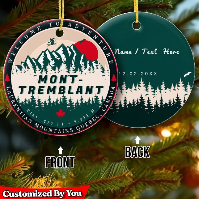Mont-Tremblant Quebec Laurentian Mountains Kanada Keramik Ornament (Von Creator hochgeladen)
