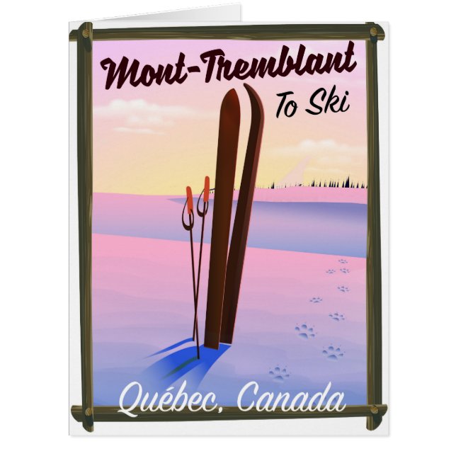 Mont-Tremblant Québec Ski Poster. (Vorderseite)