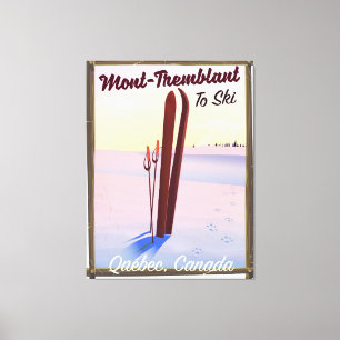 Mont-Tremblant Québec Ski Poster. Leinwanddruck