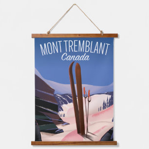 Mont Tremblant Skigebiet Kanada Wandteppich Mit Holzrahmen