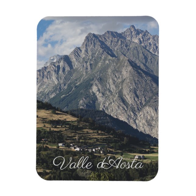 Mont Velan, aus Buthier, Aostatal, Italien Magnet (Vertikal)