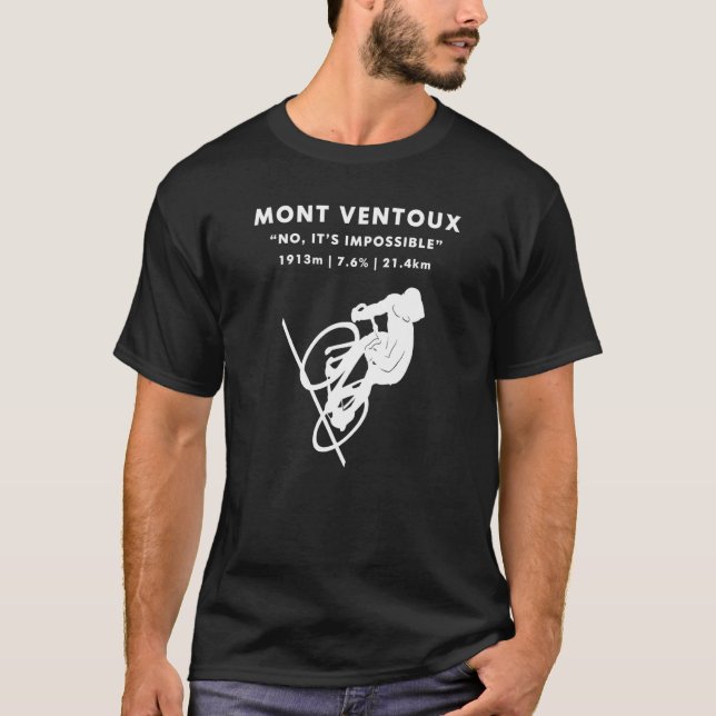 Mont Ventoux Road Cycling Summit Climb T-Shirt (Vorderseite)