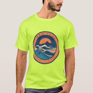 Montabeach Minimalistisch Ocean Wave Surflogo T-Shirt