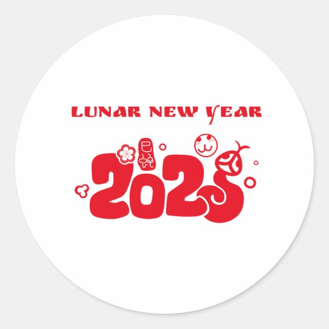 Montag, 2025 runder aufkleber (Vorderseite)