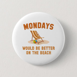 Montag am Strand Button