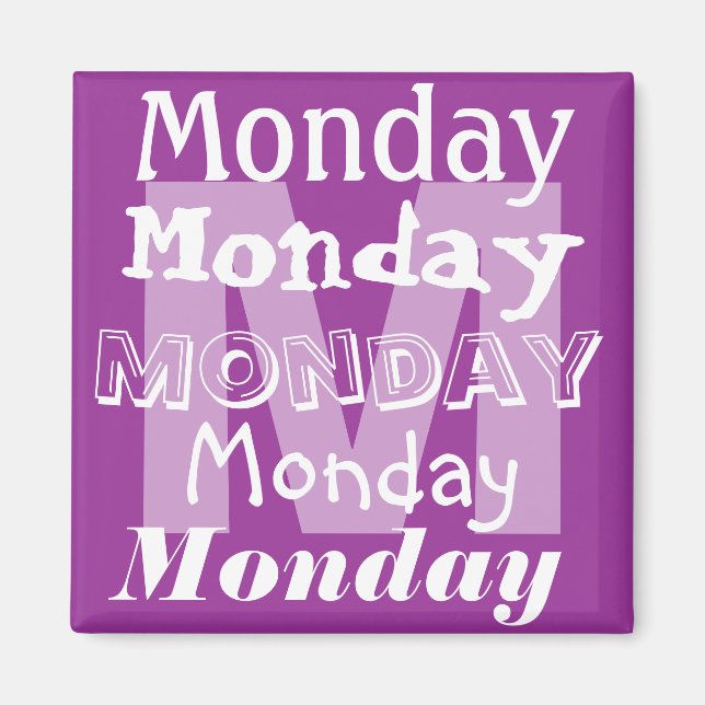 Montag Geschäftstag der Woche Magnet (Vorne)