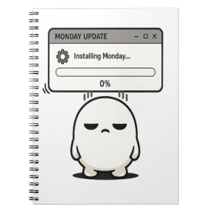 Montag installieren 0% Update - Lustig Süß  Notizblock