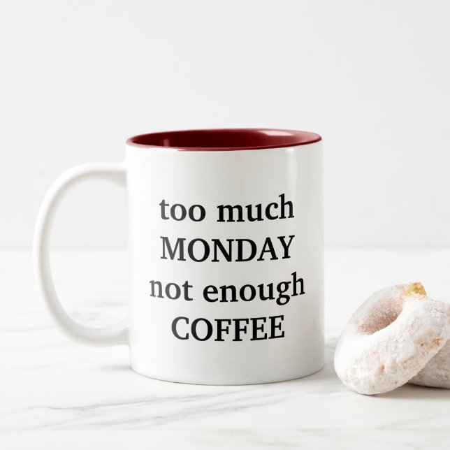 Montag Kaffee Zweifarbige Tasse (Mit Donut)