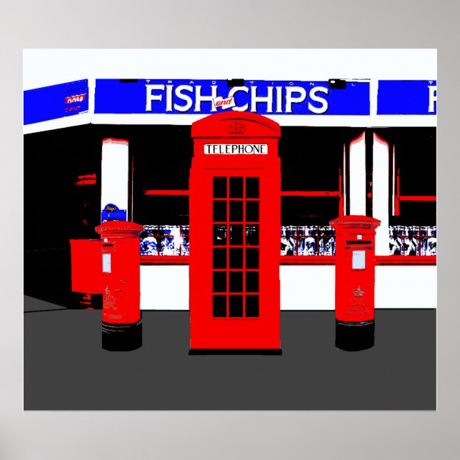 Montage der englischen Symbole Poster (Vorne)