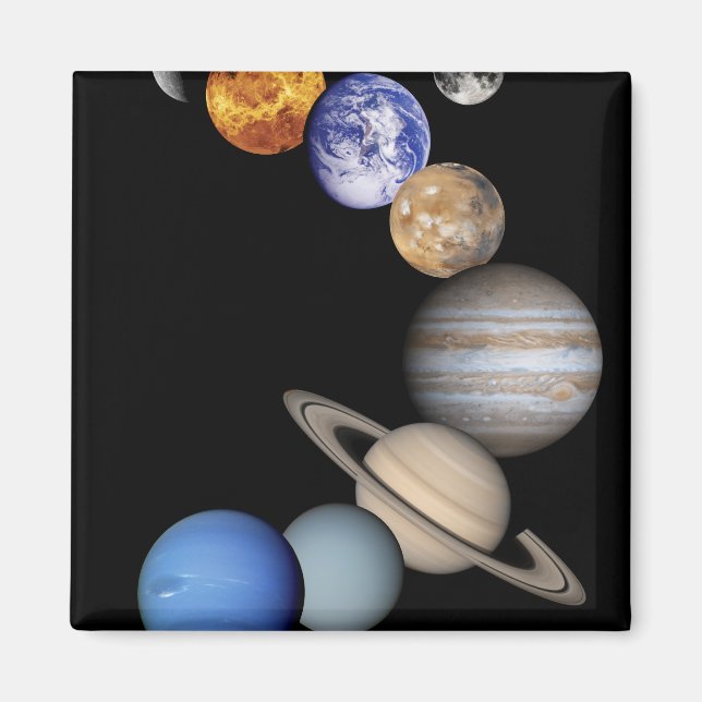 Montage des Sonnensystems Magnet (Vorne)