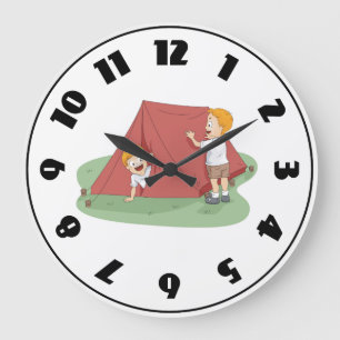 Montage d'une tente horloge