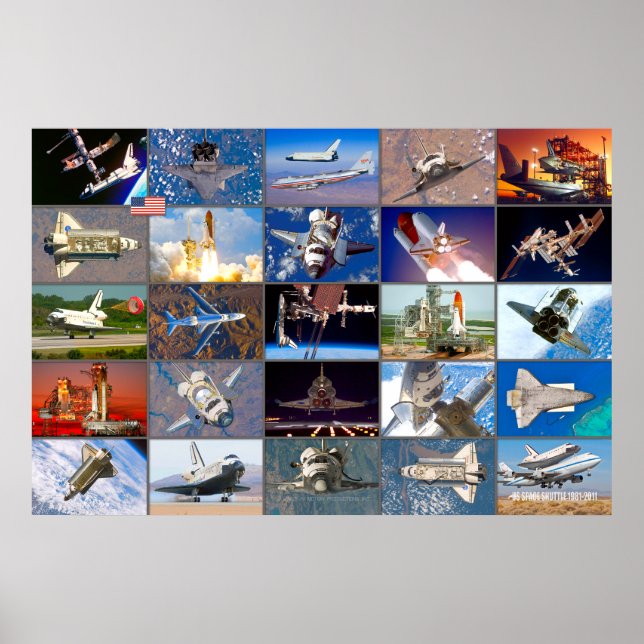 "MONTAGE": US-WELTRAUMSHUTTLE 1981-2011 POSTER (Vorne)