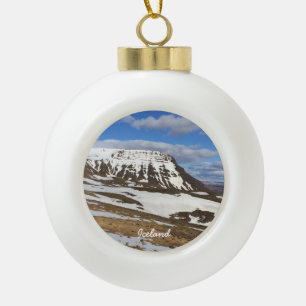 Montagne d'Islande - Ornement de bal en céramique